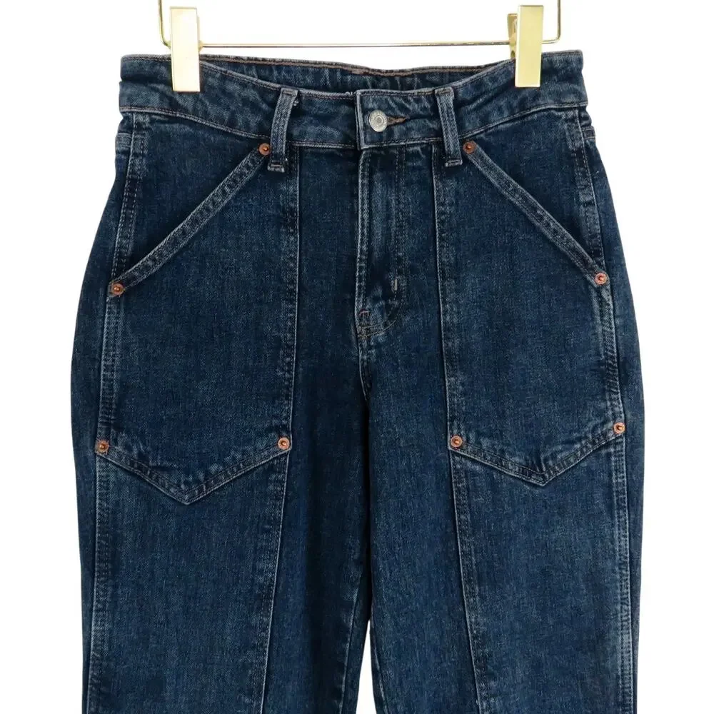 Old Navy High-Rise O.G. Straight Secret-Smooth Pockets Utility Jeans Size 4